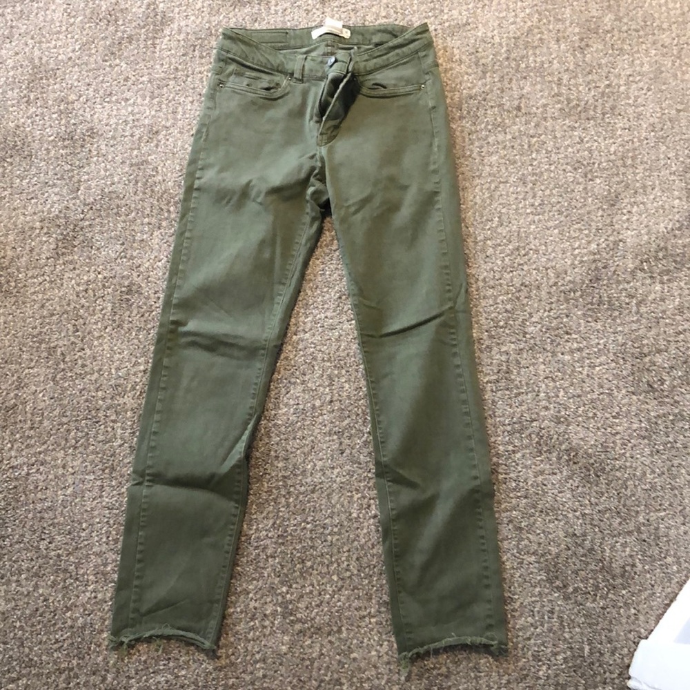 Olive green Skinny Jean Pants